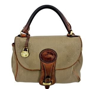 Vintage Dooney & Bourke Pebbled Leather Essex Carrier Top Handle Satchel *READ*